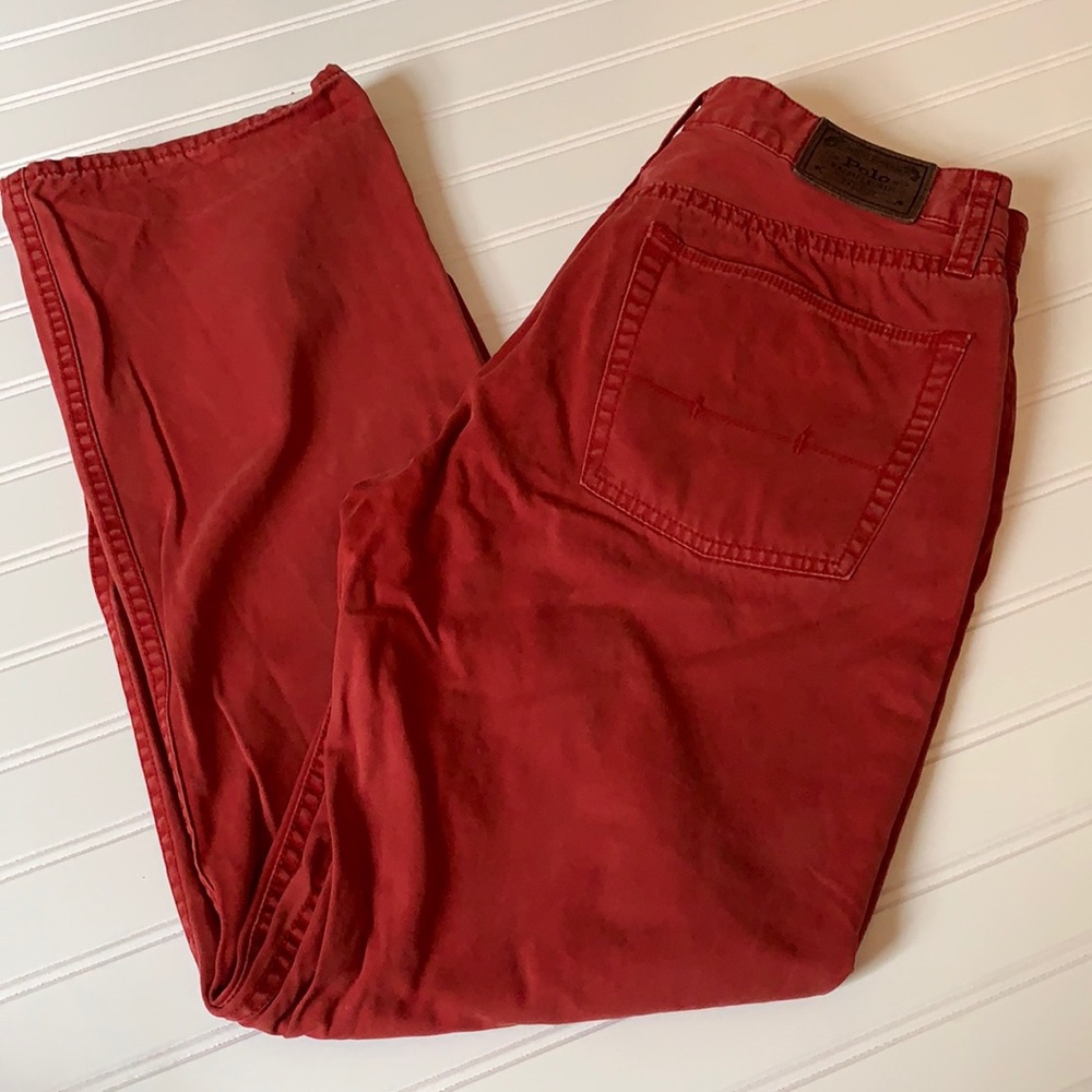 Polo Ralph Lauren Red Straight Leg Jeans